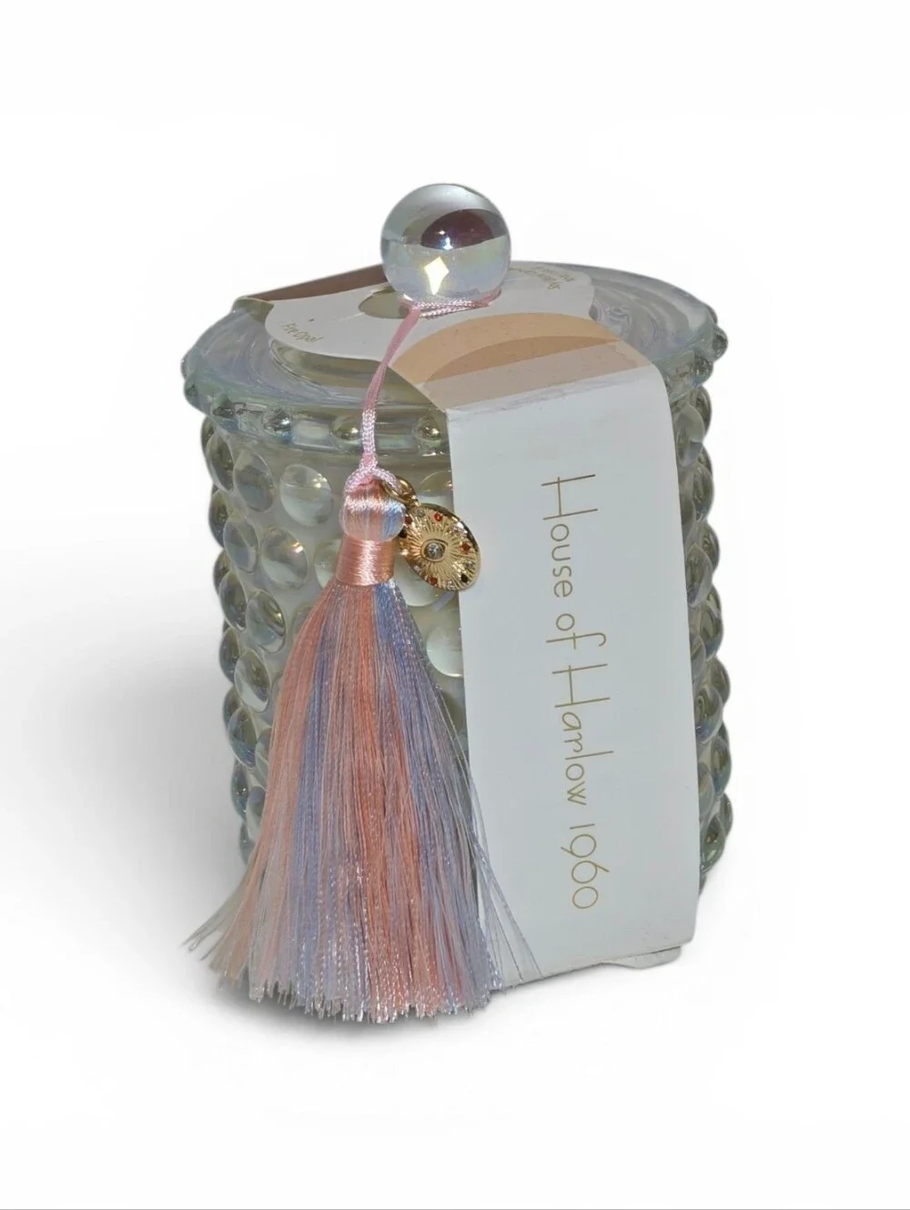 House of Harlow 1960 Fine Opal Soy Blend Candle 10 oz NWT Iridescent Glass Jar